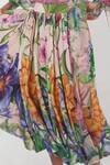 Limerick by Abirr N' Nanki_Pink Organza Printed Asymmetric Skirt _Online_at_Aza_Fashions
