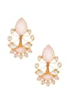 Buy_Anita Dongre_Gold Plated Quartz Rose Studs_at_Aza_Fashions