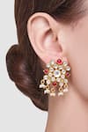 Buy_Anita Dongre_Gold Plated Crystal Lasya Earrings_at_Aza_Fashions