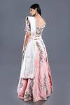 Shop_Divya Kanakia_Peach Raw Silk, Soft Tissue Thread And Sequins, Floral Embroidered Lehenga Set _at_Aza_Fashions