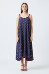 Shop_Doodlage_Blue Upcycled Cotton Slip Dress_Online_at_Aza_Fashions