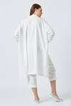 Shop_Doodlage_White Upcycled Cotton High Low Tunic_at_Aza_Fashions