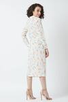 Shop_Doodlage_White Cotton Alicia Printed Dress_at_Aza_Fashions