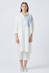 Doodlage_White Upcycled Cotton Blake Tunic _Online_at_Aza_Fashions