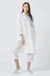 Buy_Doodlage_White Upcycled Cotton Blake Tunic _Online_at_Aza_Fashions