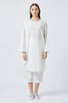 Buy_Doodlage_White Upcylced Cotton Round Amy Upcycled Tunic _Online_at_Aza_Fashions