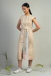 Buy_Doodlage_Beige Upcycled Cotton Janet Shirt Dress_at_Aza_Fashions