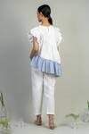 Shop_Doodlage_White Upcycled Cotton Laurie Ruffle Sleeves Top_at_Aza_Fashions