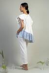 Doodlage_White Upcycled Cotton Laurie Ruffle Sleeves Top_Online_at_Aza_Fashions