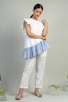 Buy_Doodlage_White Upcycled Cotton Laurie Ruffle Sleeves Top_Online_at_Aza_Fashions