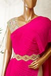 Shop_Dinesh Malkani_Pink Embroidered Saree And Sharara Set  _Online_at_Aza_Fashions