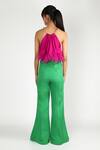 Shop Deme By Gabriella Pink Satin Halter Fringe Top at Aza Fashions Shop_Deme By Gabriella_Pink Satin Halter Fringe Top _at_Aza_Fashions