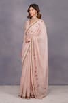 Shop_Devyani Mehrotra_Beige Chanderi Embellished Saree_Online_at_Aza_Fashions