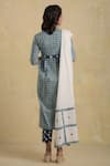 Shop_Charkhee_Blue Cotton Printed Kurta Set_at_Aza_Fashions