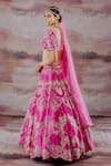 Shop_Payal & Zinal_Pink Net Gajji Silk Embroidered Lehenga Set_at_Aza_Fashions