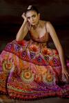 Payal & Zinal_Multi Color Satin Embroidered Lehenga Set_Online_at_Aza_Fashions