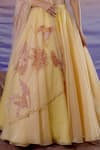 Shop_Payal & Zinal_Yellow Imported Organza Embroidered Butterfly Square Neck Lehenga Set _Online_at_Aza_Fashions