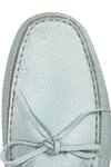Buy_Domani_Blue Plain Leather Bow Loafers _Online_at_Aza_Fashions