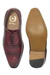 Shop_Domani_Maroon Handcrafted Leather Brogue Shoes _at_Aza_Fashions