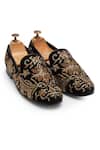 Buy_Domani_Black Embroidered Zardozi Loafers _at_Aza_Fashions