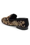 Shop_Domani_Black Embroidered Zardozi Loafers _Online_at_Aza_Fashions