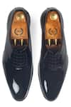 Domani_Black Vegan Leather Derby Shoes _Online_at_Aza_Fashions