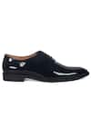 Buy_Domani_Black Vegan Leather Derby Shoes _Online_at_Aza_Fashions