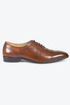 Domani Brown Plain Oxford Brogue Shoes Online at Aza Fashions Domani_Brown Plain Oxford Brogue Shoes _Online_at_Aza_Fashions