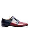 Dmodot_Black Handcrafted Double Monk Strap Shoes _Online_at_Aza_Fashions