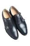 Buy_Dmodot_Black Brogue Double Monk Shoes _at_Aza_Fashions