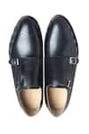 Shop_Dmodot_Black Brogue Double Monk Shoes _at_Aza_Fashions