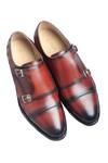 Buy_Dmodot_Brown Double Monk Shoes _at_Aza_Fashions