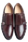 Shop_Dmodot_Brown Handcrafted Double Strap Monks _at_Aza_Fashions