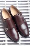 Buy_Dmodot_Brown Handcrafted Double Strap Monks _at_Aza_Fashions