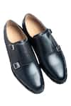 Buy_Dmodot_Black Double Monk Shoes _Online_at_Aza_Fashions