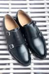 Buy_Dmodot_Black Double Monk Shoes _at_Aza_Fashions