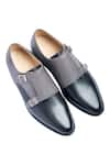 Buy_Dmodot_Black Handcrafted Double Monk Strap Shoes _at_Aza_Fashions