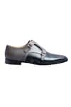 Dmodot_Black Handcrafted Double Monk Strap Shoes _Online_at_Aza_Fashions