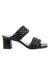 Vanilla Moon_Black Dora Quilted Block Heels _Online_at_Aza_Fashions