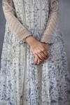 Torani_White Silk Organza Printed Anarkali_at_Aza_Fashions