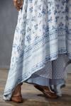 Torani_Blue Silk Organza Layered Palazzos_Online_at_Aza_Fashions