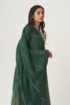 Shop_Dot_Green Chanderi Dupatta _at_Aza_Fashions