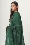 Dot_Green Chanderi Dupatta _Online_at_Aza_Fashions