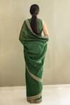 Shop_Dot_Green Chanderi Saree _at_Aza_Fashions