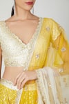 Buy_Priyanka Jain_White Lehenga Chanderi Set _Online_at_Aza_Fashions