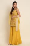 Buy Priyanka Jain Yellow Georgette And Organza Lining Shantoon Cutdana, Sequin & Kurta Sharara Set Online at Aza Fashions Buy_Priyanka Jain_Yellow Georgette And Organza Lining Shantoon Cutdana, Sequin & Kurta Sharara Set _Online_at_Aza_Fashions