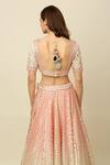 Priyanka Jain_Pink Chanderi, Dupion And Net Lining Shantoon Mirror & Sequin, Lehenga Set _at_Aza_Fashions