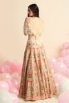 Shop_Priyanka Jain_White Dupion Silk Embroidered Floral Sweetheart Neck Lehenga And Blouse Set _at_Aza_Fashions
