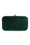 Buy_Dzior Perl_Green Embellished Zari Clutch With Sling _Online_at_Aza_Fashions