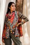Buy_Pooja-Keyur_Multi Color Georgette Printed Kediyu Jacket_at_Aza_Fashions